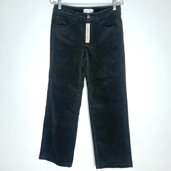 NEW Alex Mill Darci Corduroy Chino Trousers Pants Hunter Green Sz 4 - Picture 3 of 7